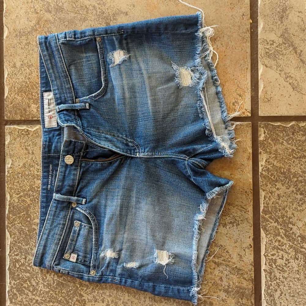 AG cutoff denim shorts
